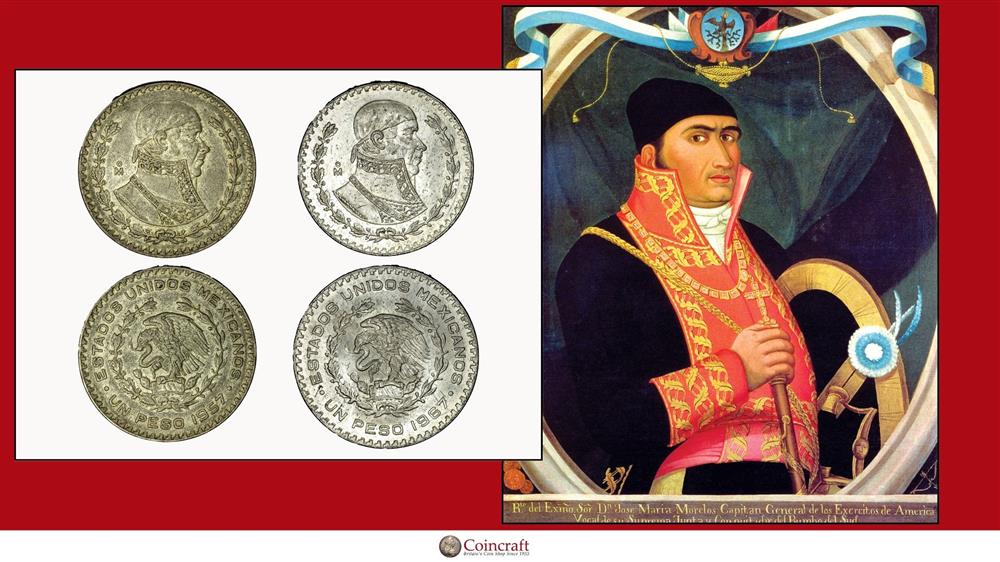 Mexico Last Silver Peso Honouring José María Morelos (indepedence fighter) - Coincraft